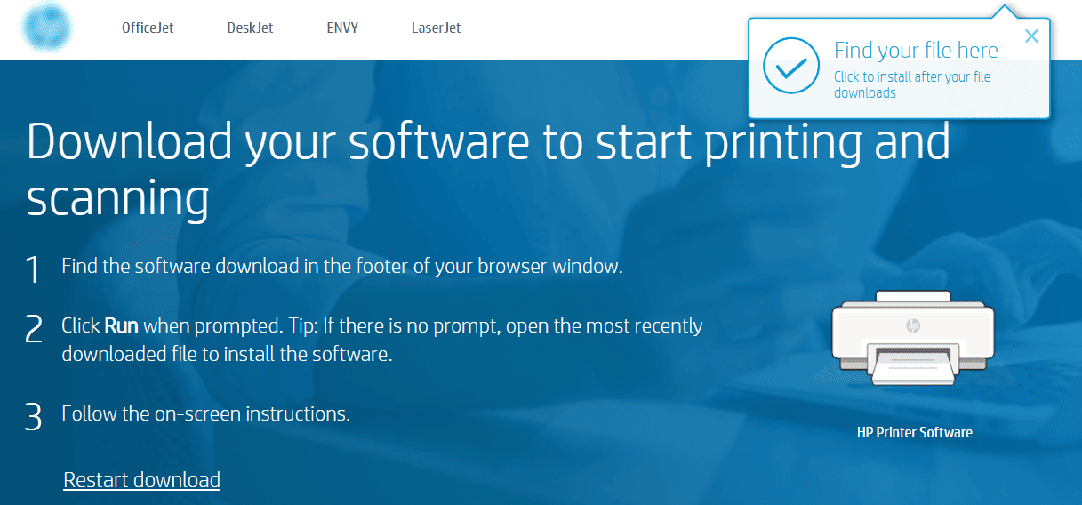 Download and Install the HP Printer Software Download and Install the HP Printer Software