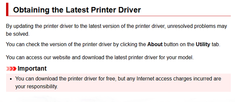 Download the Canon Printer Driver or Software